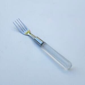Stanley Roberts City Lights Dinner Fork 7.75in 18/8 Stainless Clear Handle Piece